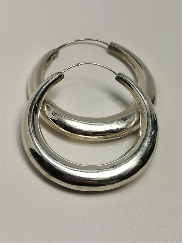 Stříbrné kruhy hladké