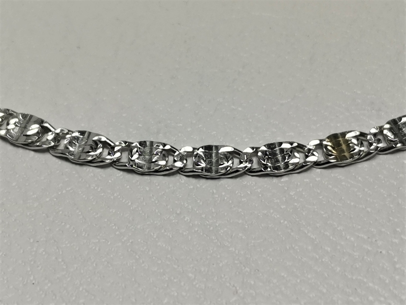 Stříbrný řetízek ozdobný, rhodiovaný