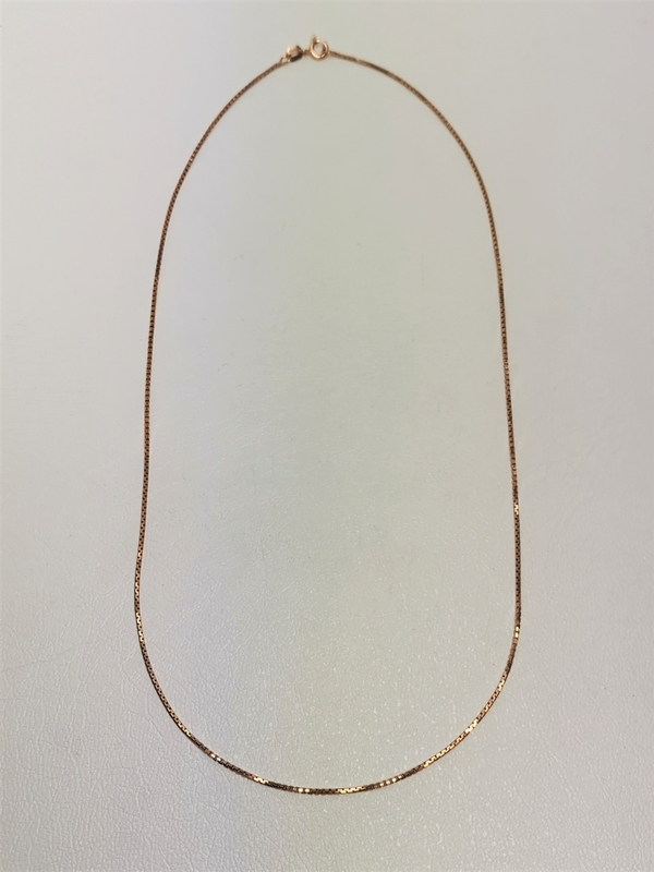 Stříbrný řetízek venezia, červeně zlacený