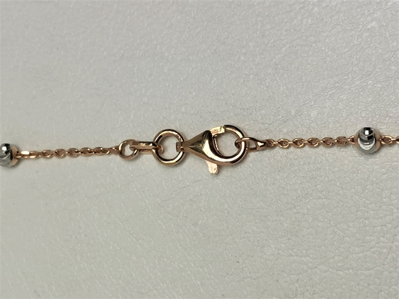 Stříbrný náhrdelník červeně zlacený