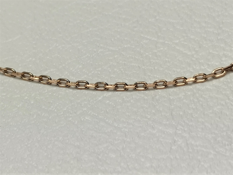 Stříbrný řetízek anker, červeně zlacený