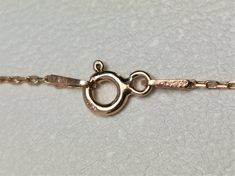 Stříbrný řetízek anker, červeně zlacený