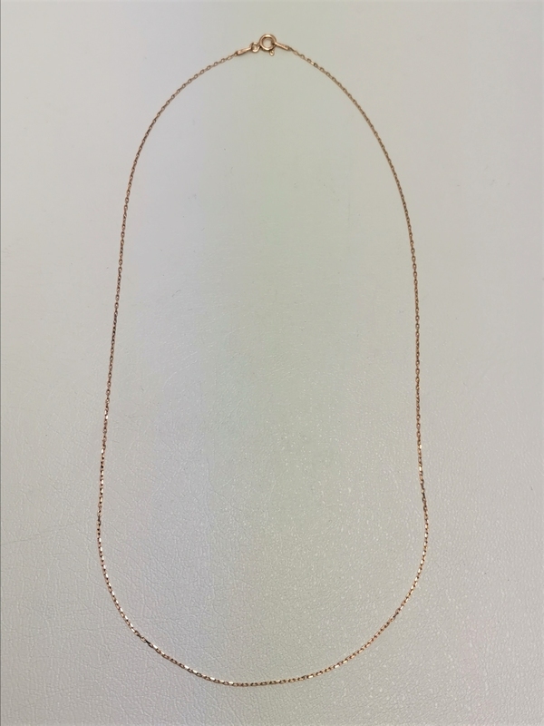 Stříbrný řetízek anker, červeně zlacený