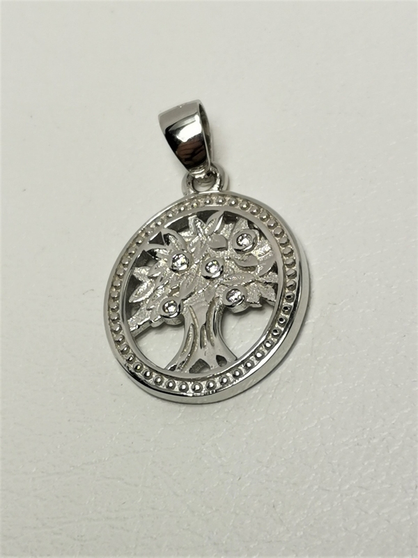 Stříbrný přívěsek strom života se zirkony