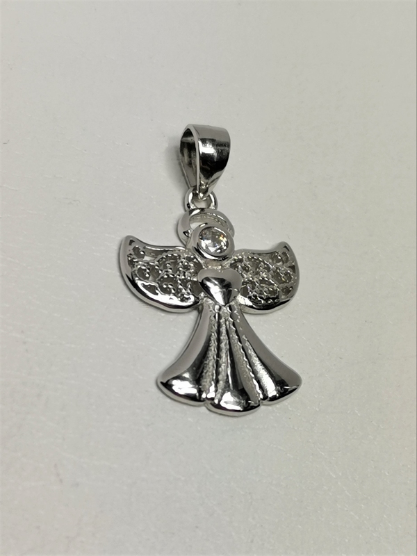 Stříbrný přívěsek anděl se zirkonem