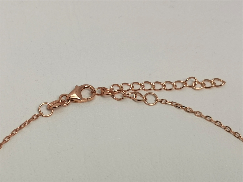 Stříbrný náhrdelník červeně zlacený