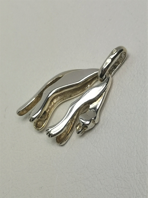 Stříbrný přívěs panter