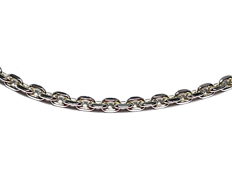 Silný stříbrný řetízek - anker