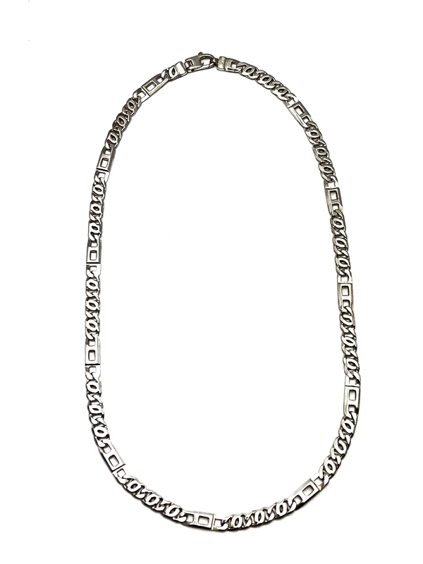 Silný stříbrný řetízek - ozdobný