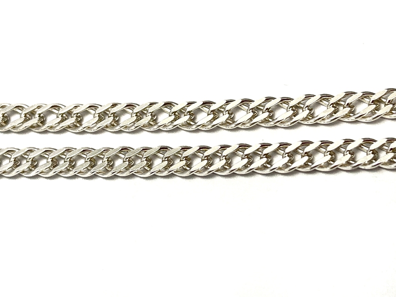 Silný stříbrný řetízek - rombo