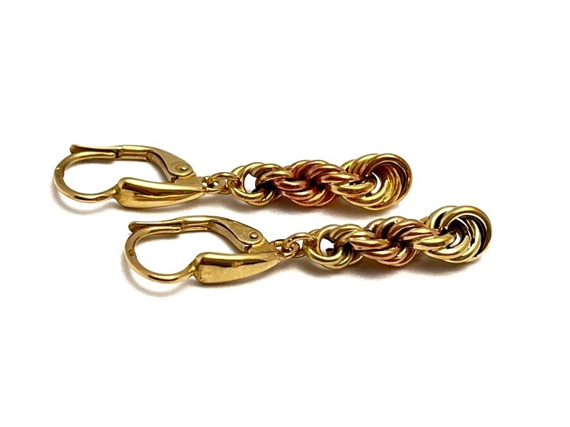 Zlaté visací naušnice 