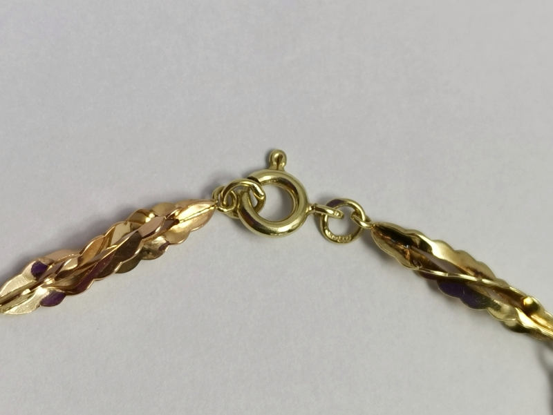 Zlatý tradiční dámský náramek "oves"