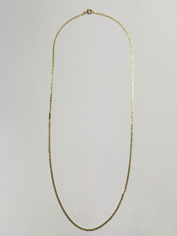 Zlatý řetízek "háčka" plochý