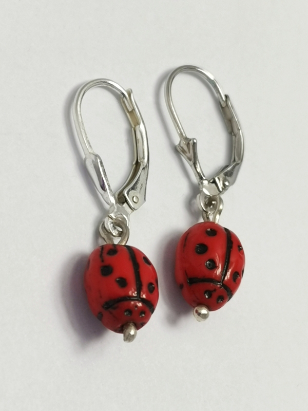 Stříbrné naušnice beruška