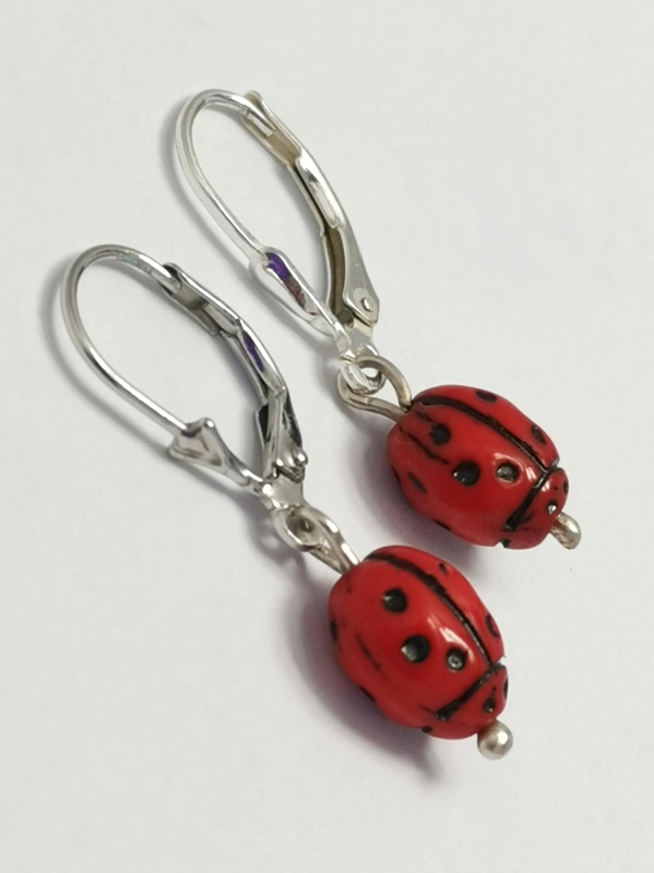 Stříbrné naušnice beruška