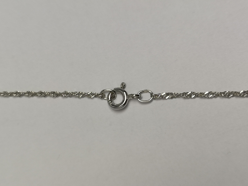 Zlatý řetízek z bílého zlata lambáda