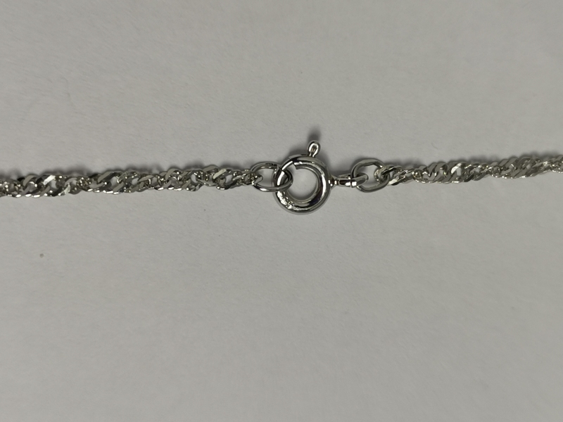 Zlatý řetízek z bílého zlata lambáda