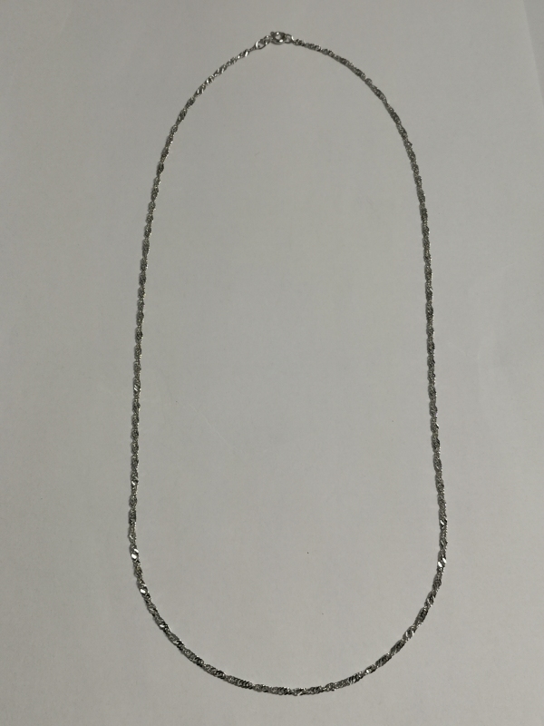 Zlatý řetízek z bílého zlata lambáda