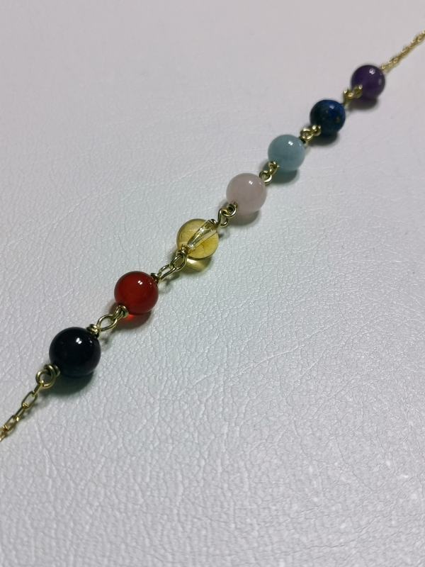 Čakrový náramek ze zlata