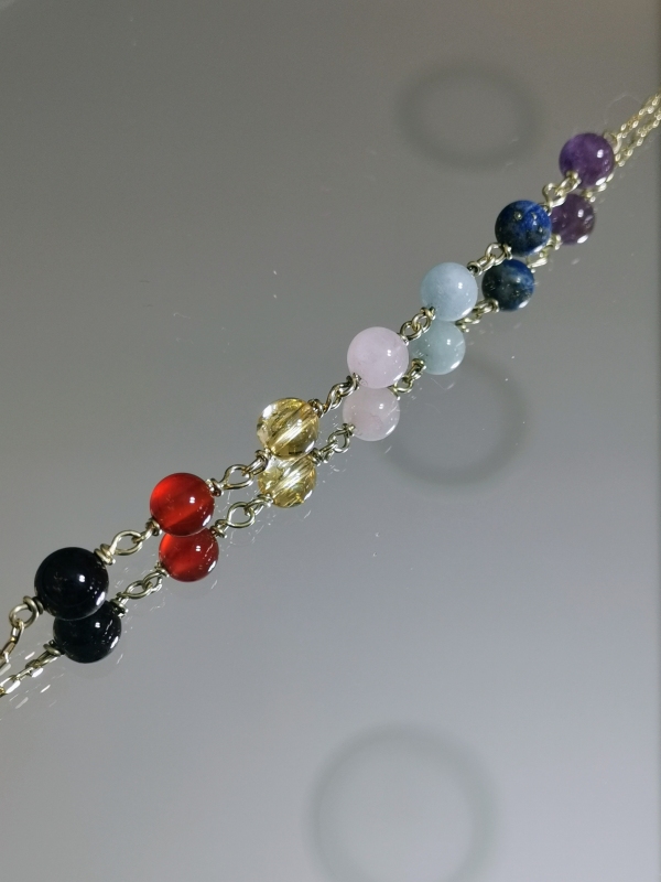 Čakrový náramek ze zlata