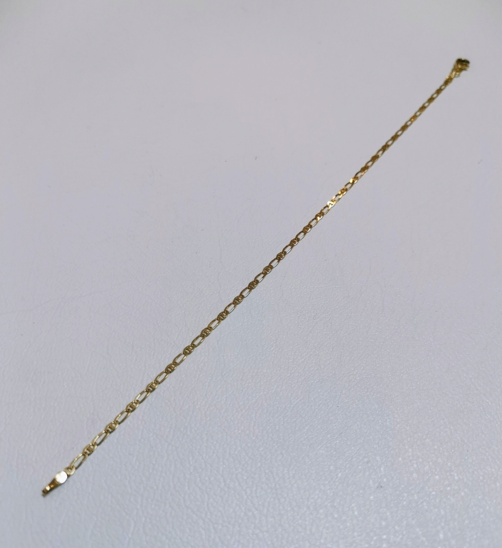 Zlatý dámský náramek figaro