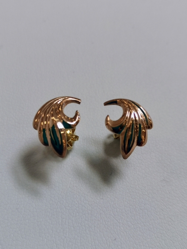 Zlaté naušnice hladké na šroubek