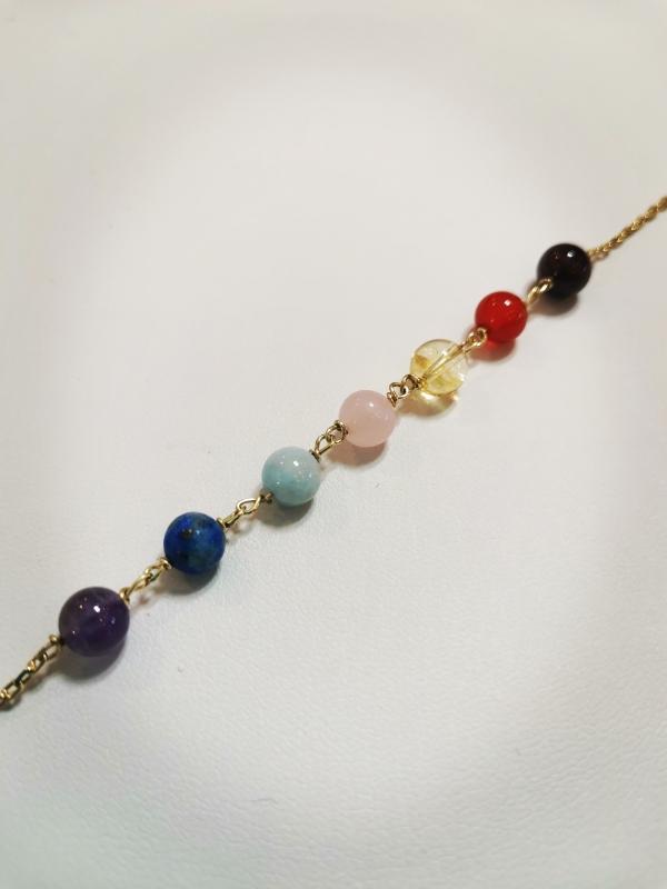 Čakrový náramek ze zlata