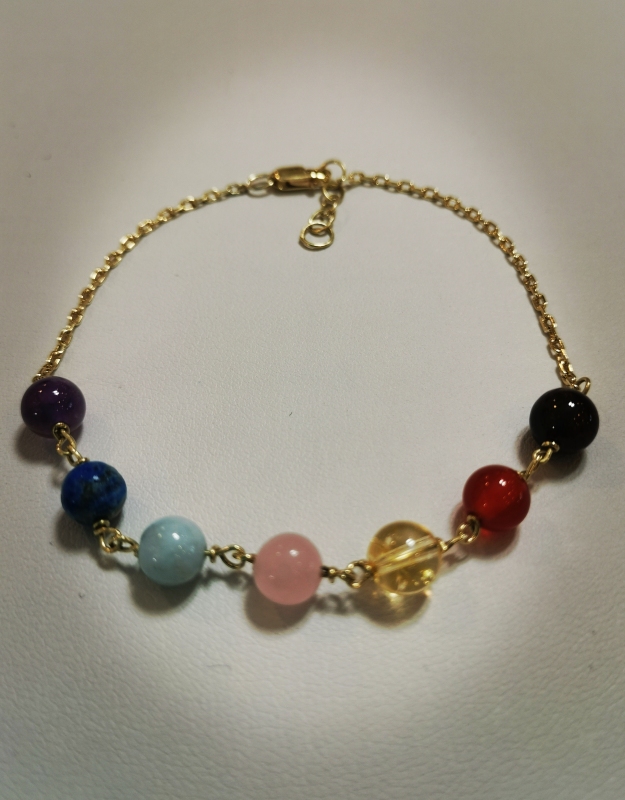 Čakrový náramek ze zlata