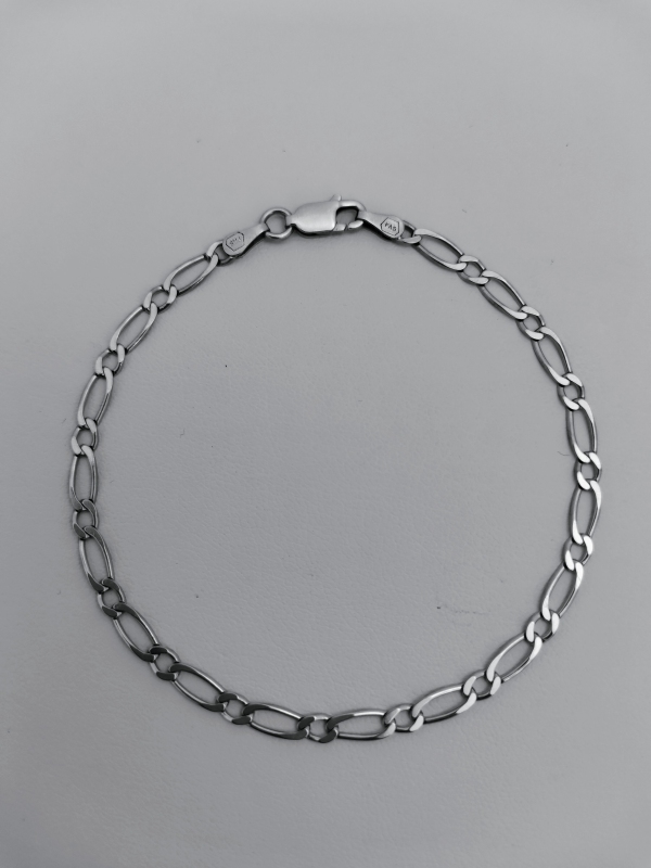 Stříbrný náramek figaro