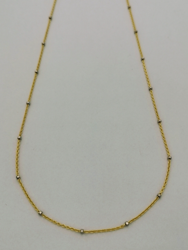 Zlatý řetízek anker s kostičkami