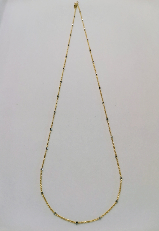 Zlatý řetízek anker s kostičkami