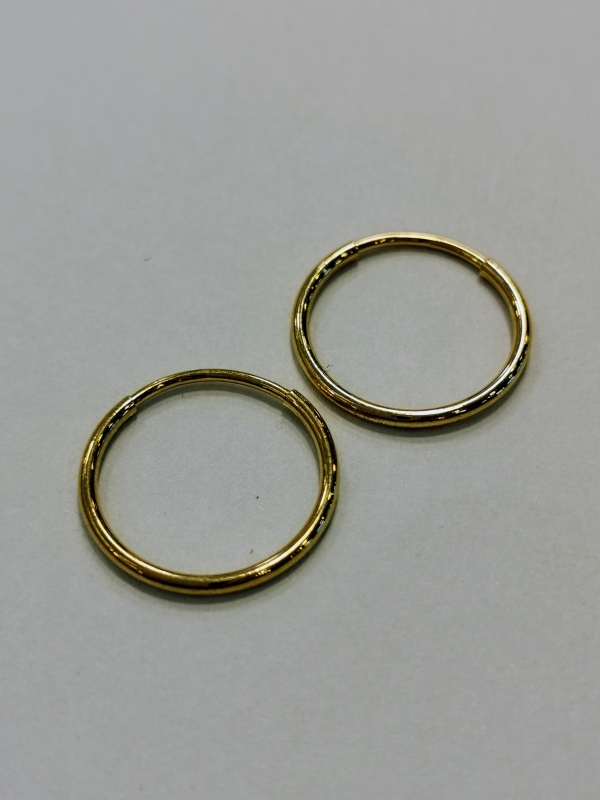 Zlaté kruhy malé, hladké