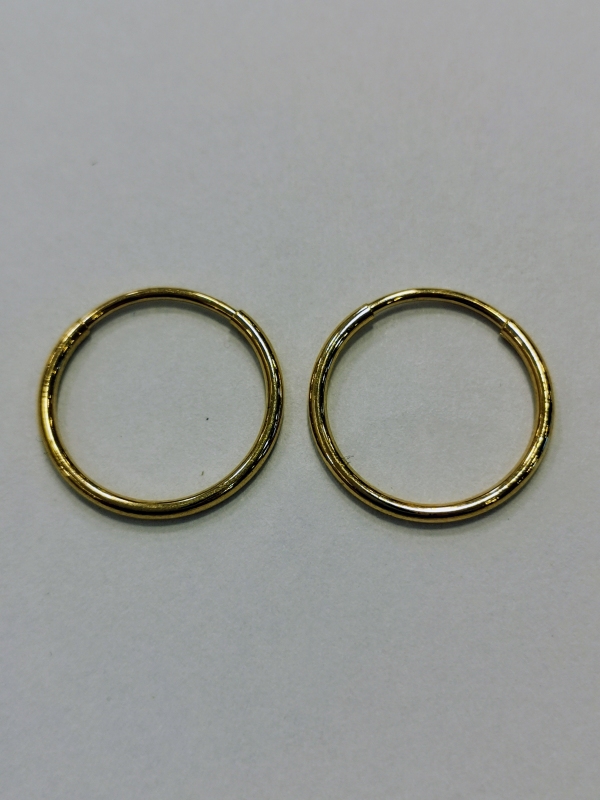 Zlaté kruhy malé, hladké
