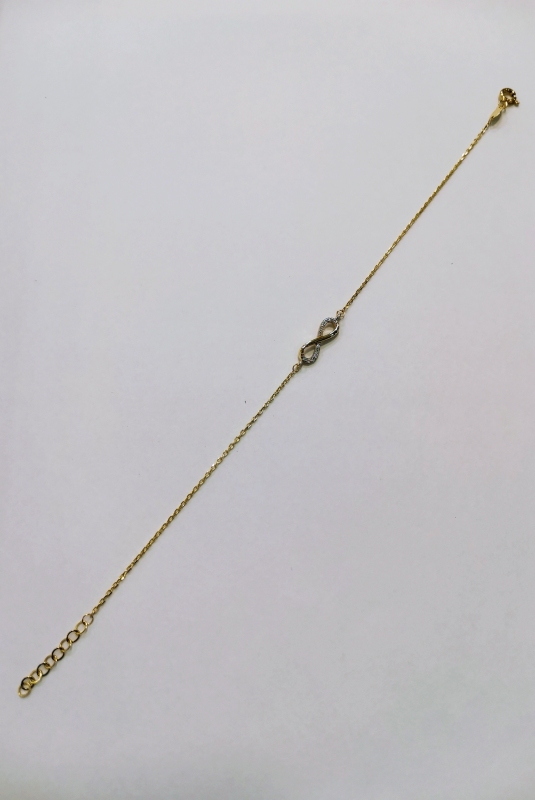 Zlatý dámský náramek Nekonečno