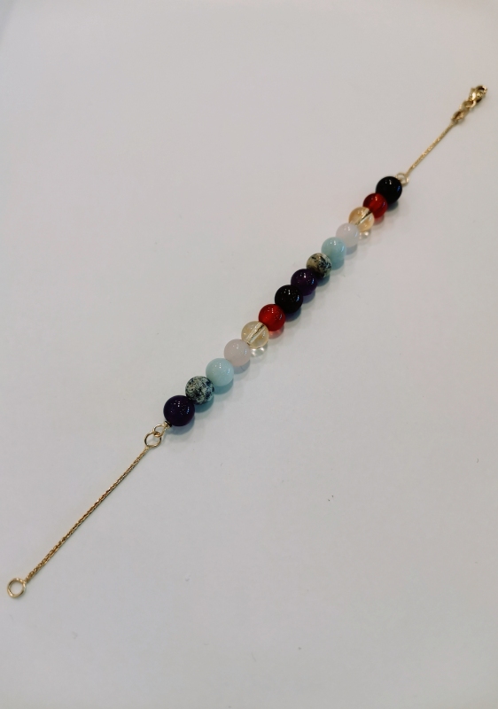 Čakrový náramek ze zlata