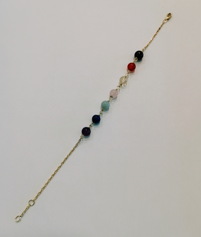 Čakrový náramek ze zlata