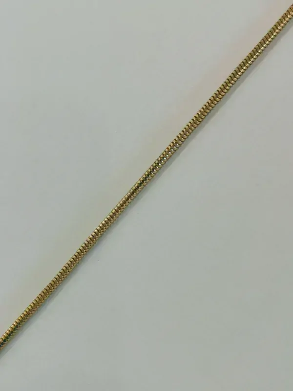 Zlatý dámský náramek kulatý had