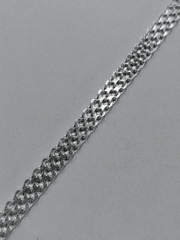 Stříbrný náramek plochý - bismark