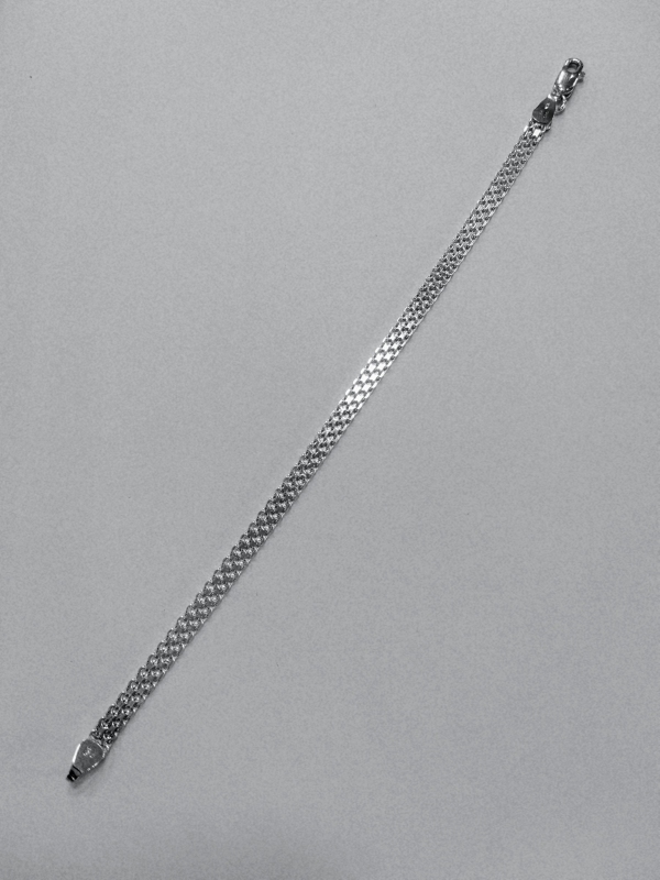 Stříbrný náramek plochý - bismark