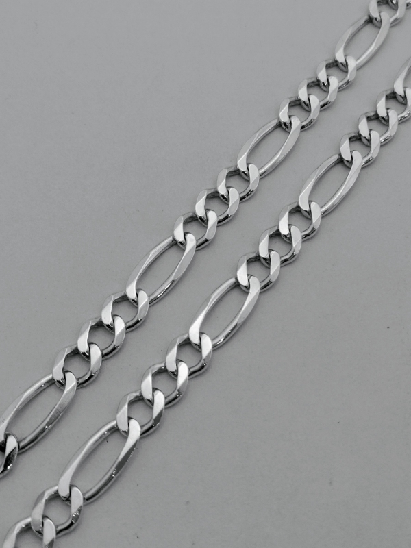 Silný stříbrný řetízek - figaro