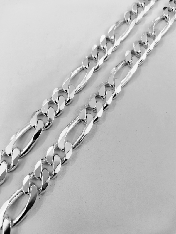 Pánský stříbrný řetízek - silné figaro