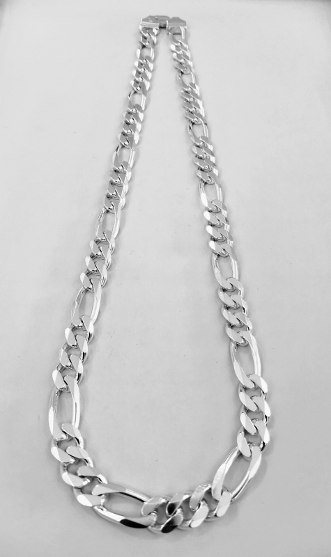 Pánský stříbrný řetízek - silné figaro