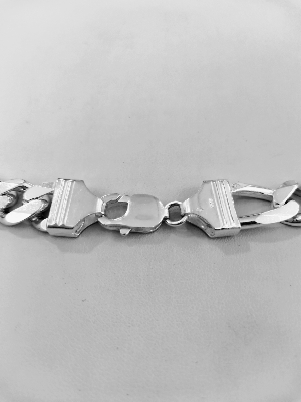 Pánský stříbrný řetízek - silné figaro