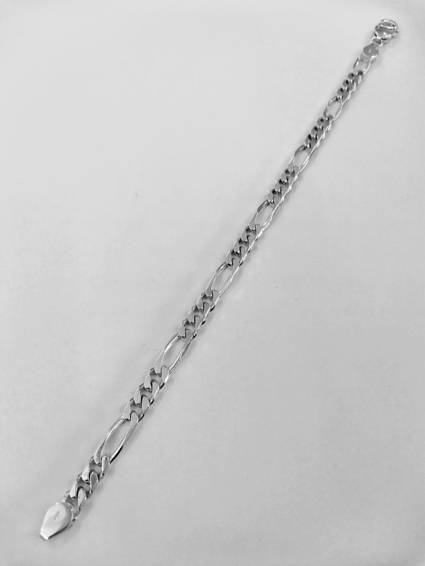 Pánský stříbrný náramek - silné figaro