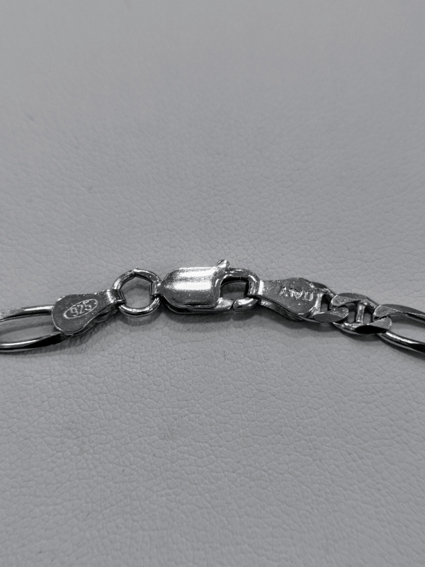 Silný stříbrný řetízek - figaro