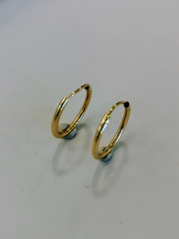 Zlaté kruhy malé, hladké