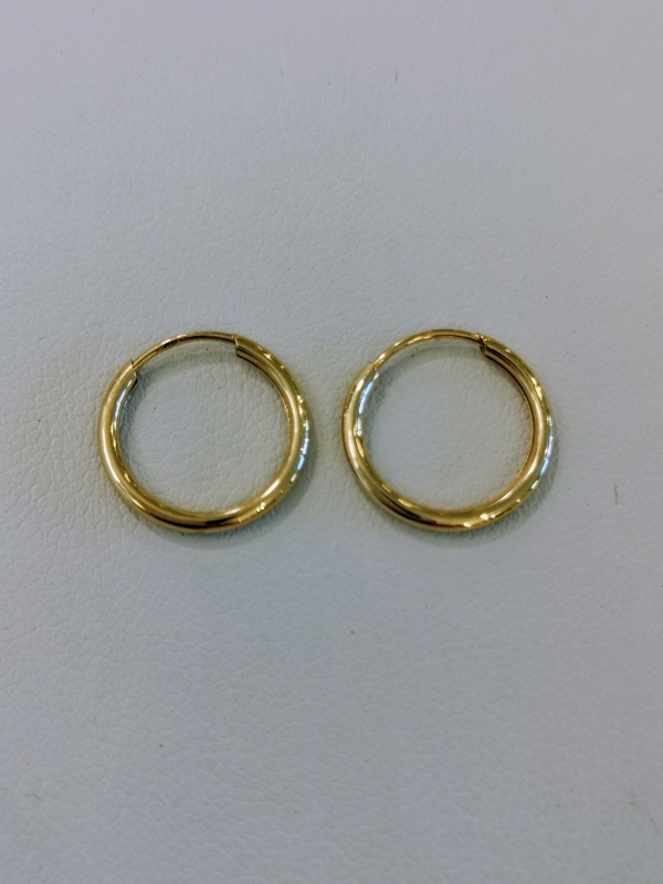 Zlaté kruhy malé, hladké