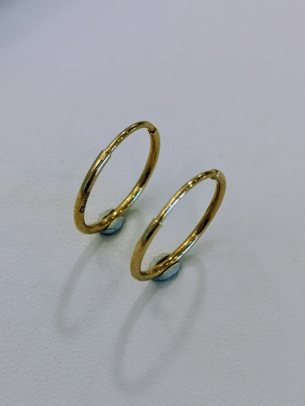 Zlaté kruhy malé, hladké