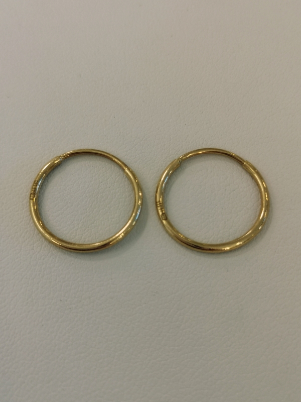Zlaté kruhy malé, hladké