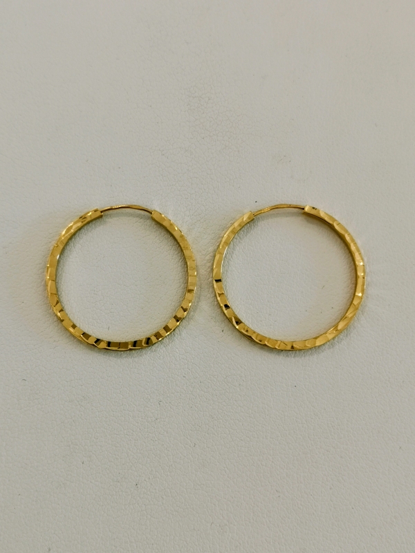 Zlaté kruhy střední zdobené